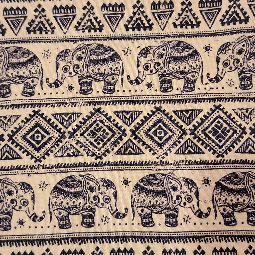 Pajamas For Peace Tranquil Elephant Kids Neutral Organic 2PC Pants Set - Picture 2 of 11